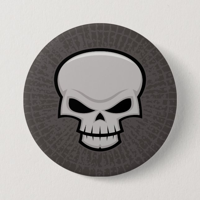 Evil Skull Design Button (Front)