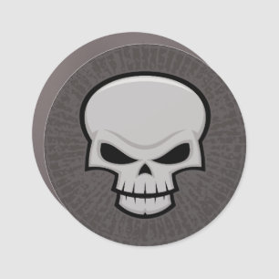 Evil Skull Design Car Magnet