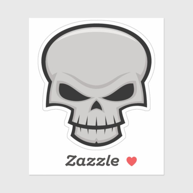 Evil Skull Design Sticker (Sheet)
