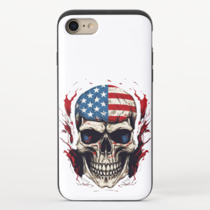 Evil Skull Patriot – Rugged Flag iPhone Case