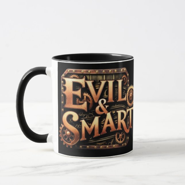 Evil&Smart Logo Black Mug (Left)