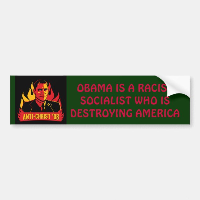Evil Socialist Obama Bumper Sticker (Front)