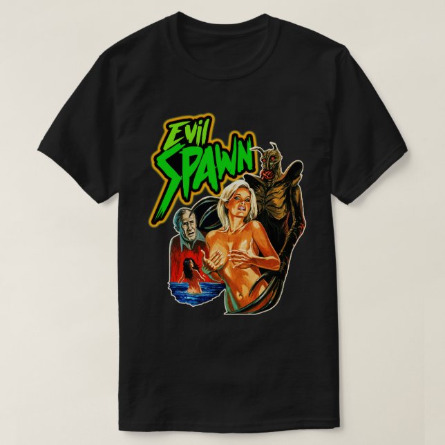 Evil Spawn Cult Classic Horror Fan Art T-Shirt (Design Front)