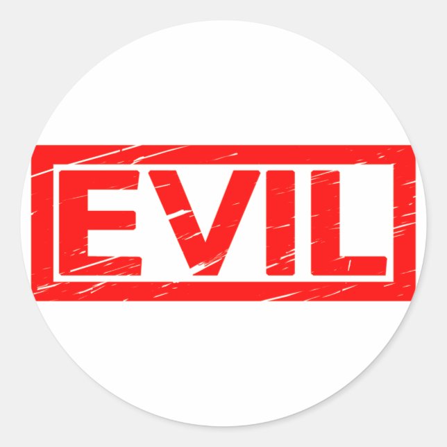 Evil Stamp Classic Round Sticker (Front)
