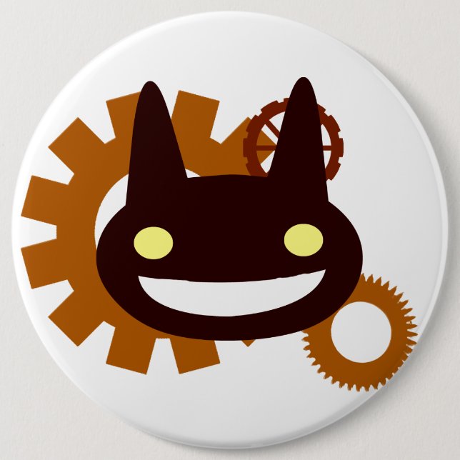 Evil Steampunk Button (Front)
