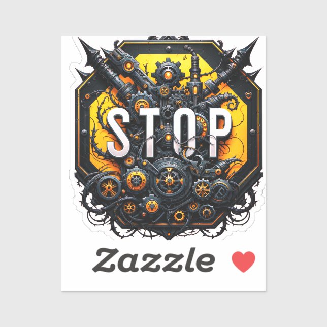 Evil Stop Sign Sticker (Sheet)