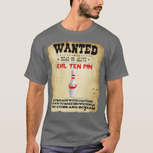 Evil Ten Pin 10 Funny Bowling Short Sleeve  T-Shirt