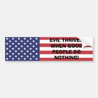 Evil Thrives when good people do nothing bmprstkr4 Bumper Sticker