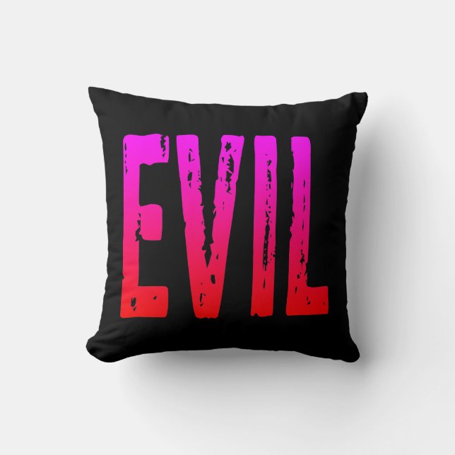 Evil Throw Pillow (Front)