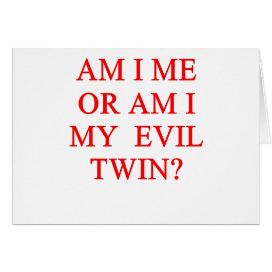 evil twin joke cards (Front Horizontal)