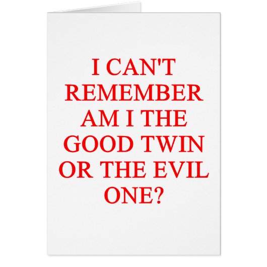 evil twin joke cards (Front)