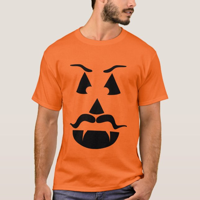 Evil Villain Vampire Pumpkin T-Shirt (Front)