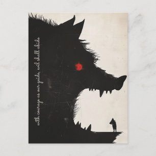 Evil Wild Roar Holiday Postcard