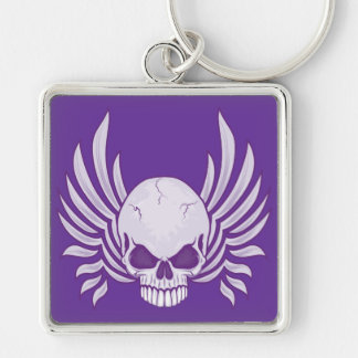 Evil Winged Skull Keychain