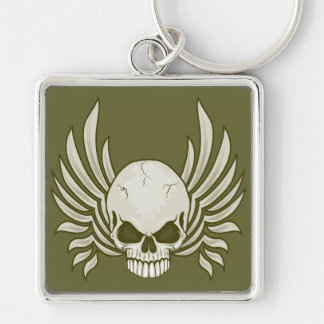 Evil Winged Skull Keychain