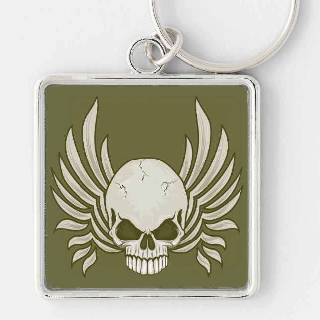 Evil Winged Skull Keychain (Front)
