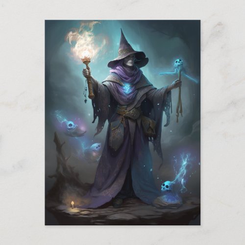 Evil Witch Dark Fantasy Art Postcard