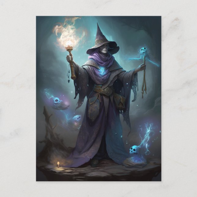 Evil Witch Dark Fantasy Art Postcard (Front)