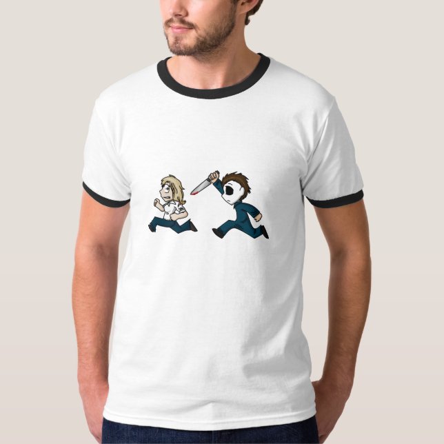 evilontwolegs.com caricatures shirt (Front)