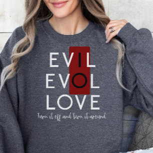 Evil's Red Switch Turn Off for Love White T-Shirt