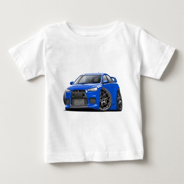 Evo Blue Car Baby T-Shirt (Front)