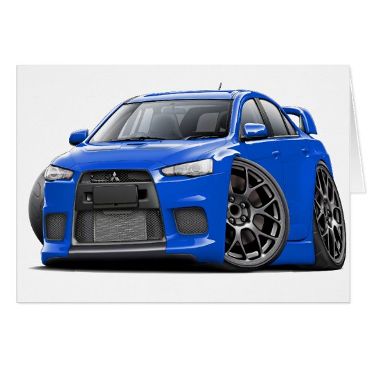 Evo Blue Car Cards (Front Horizontal)