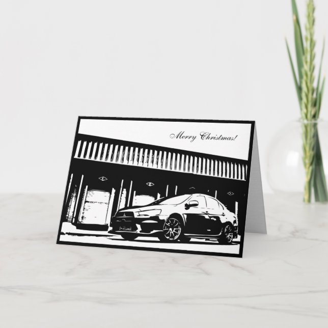 EVO X  Car Themed Christmas Card (Front)
