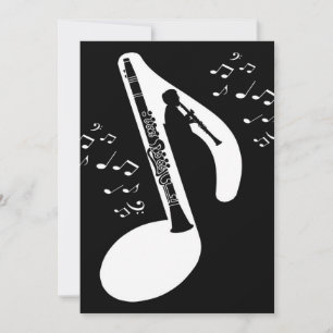 evocative clarinet holiday card