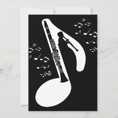 evocative clarinet holiday card
