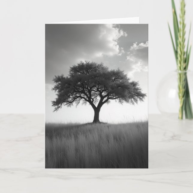 Evocative Tree Birthday Card (Front)