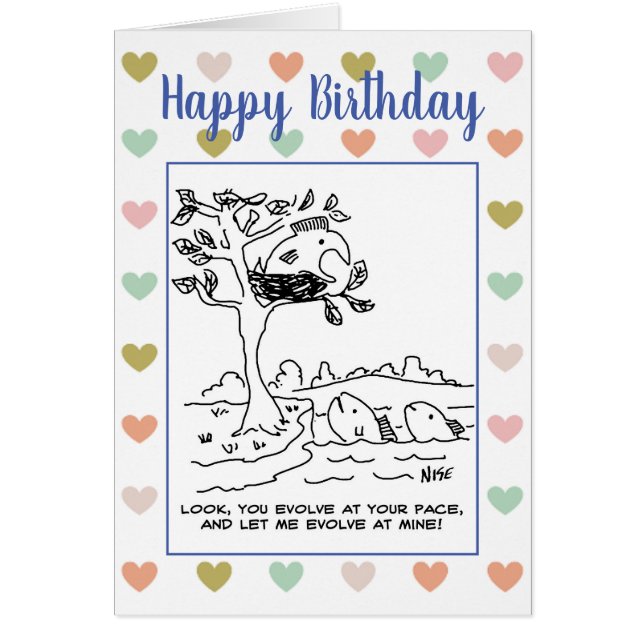 Evolution. A Fish is Nesting in a Tree Cards (Front)