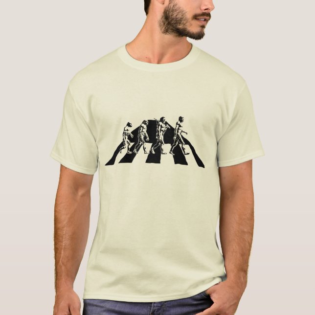 Evolution - Abbey Road Parody T-Shirt (Front)