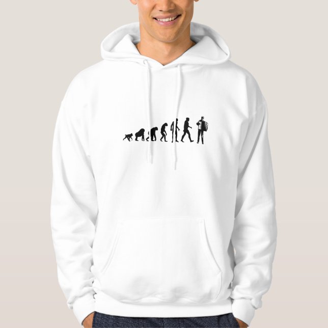 Evolution Accordion Player Hoodie (Front)