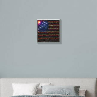 Evolution American Flag | Big Bang to Humanity Canvas Photo Tile