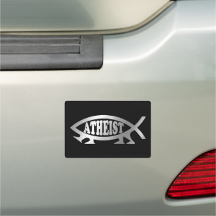 Evolution - Atheist Car Magnet
