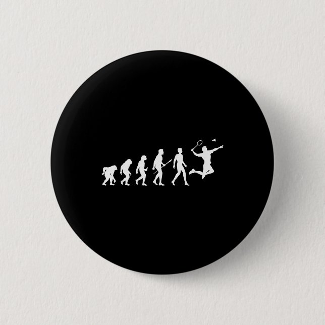 Evolution Badminton Gift For Badminton Players Evo Button (Front)
