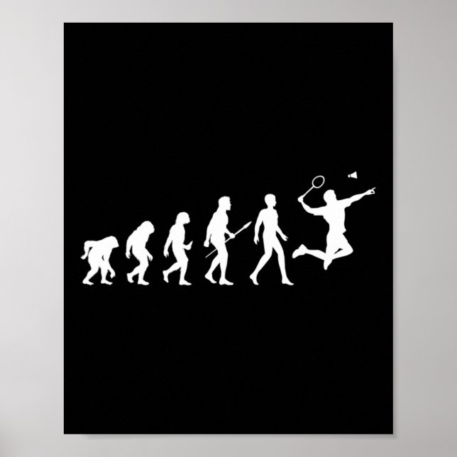 Evolution Badminton Gift For Badminton Players Evo Poster (Front)