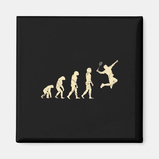Evolution Badminton Player Shuttle Racket 1  Magnet (Front)