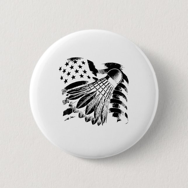 Evolution Badminton Player Shuttle Racket  Button (Front)