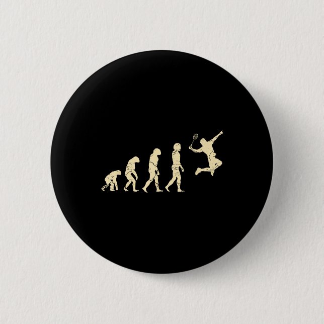 Evolution Badminton Player Shuttle Racket  Button (Front)