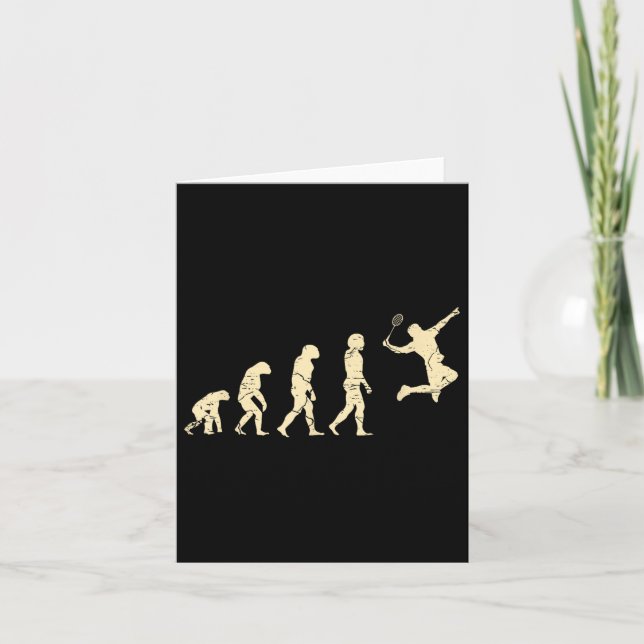 Evolution Badminton Player Shuttle Racket  Card (Front)
