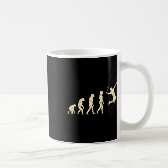 Evolution Badminton Player Shuttle Racket  Coffee Mug (Right)