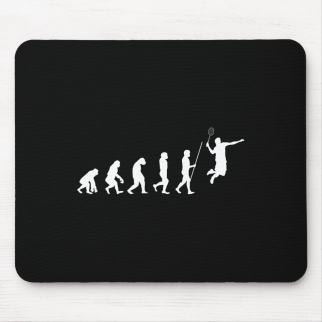 Evolution Badminton Shuttle Badminton Player Gift  Mouse Pad (Front)