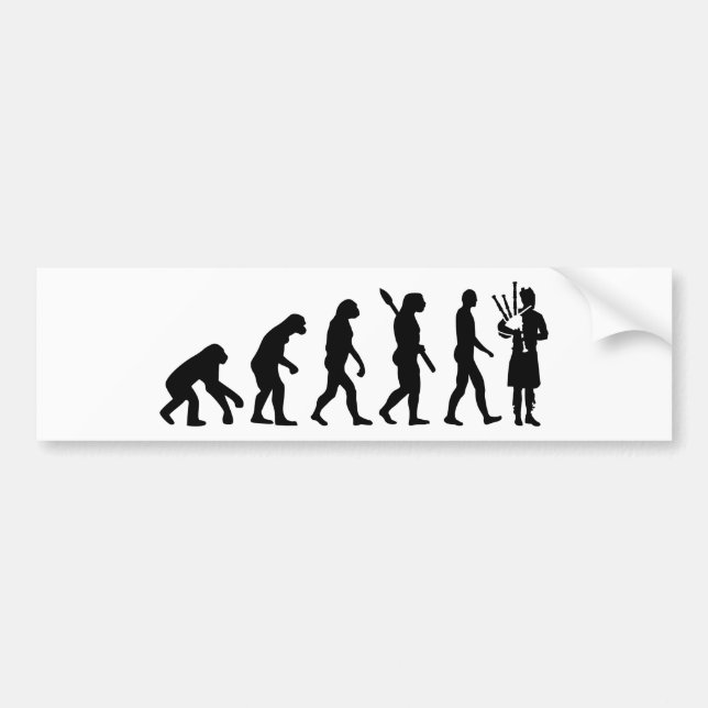 Evolution Bagpipe Bumper Sticker (Front)
