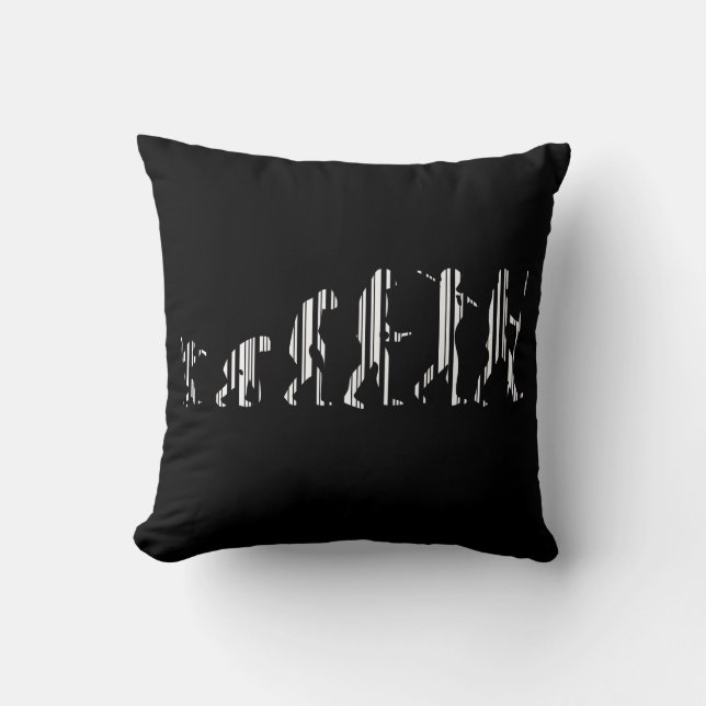 EVOLUTION BAR CODE Darwin Barcode Pattern Design Throw Pillow (Front)