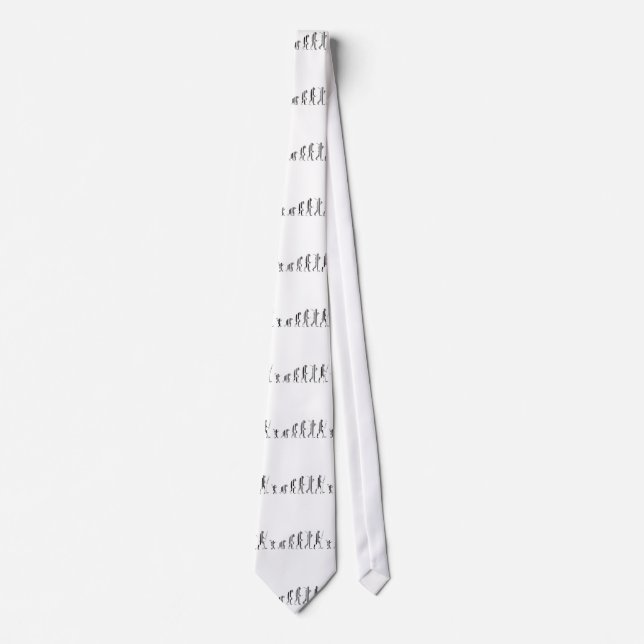 EVOLUTION BAR CODE Darwin Barcode Pattern Design Tie (Front)