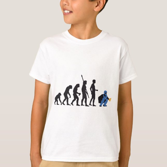 evolution baseball catcher T-Shirt (Front)