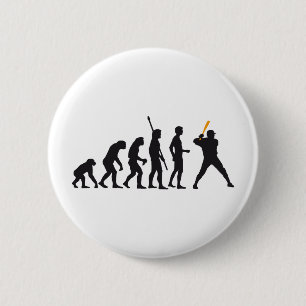 evolution baseball pinback button