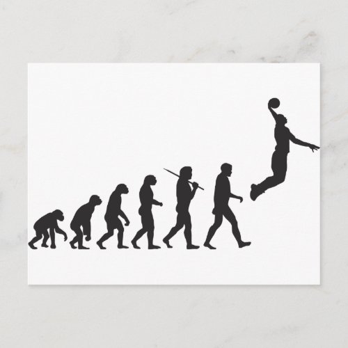 Evolution _ Basketball Jump Postcard