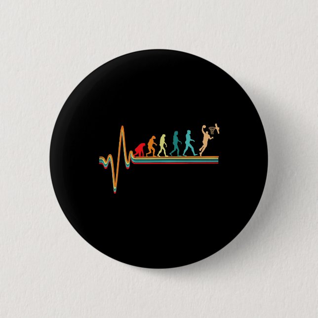 Evolution Basketball Player  Ball Game  Heartbeat  Button (Front)